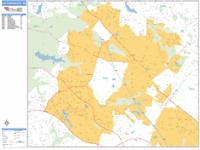 Gaithersburg Wall Map Zip Code