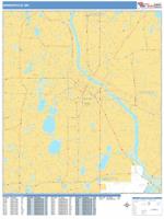 Minneapolis Wall Map Zip Code