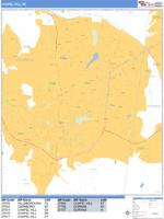 Chapel Hill Wall Map Zip Code