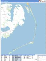 Outer Banks Wall Map Zip Code