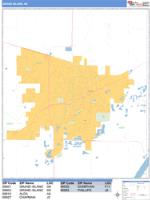 Grand Island Wall Map Zip Code