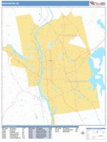 Manchester Wall Map Zip Code