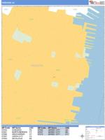 Hoboken Wall Map Zip Code
