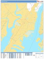 Jersey City Wall Map Zip Code