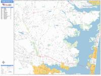 Toms River Wall Map Zip Code