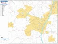 Albany Wall Map Zip Code
