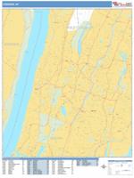 Yonkers Wall Map Zip Code