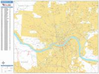 Cincinnati Wall Map Zip Code