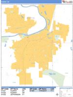 Albany Wall Map Zip Code