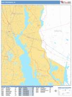 East Providence Wall Map Zip Code