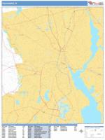 Providence Wall Map Zip Code