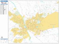 Columbia Wall Map Zip Code