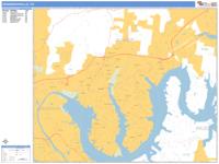 Hendersonville Wall Map Zip Code