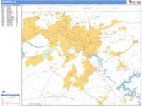 Kingsport Wall Map Zip Code