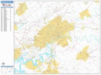 Knoxville Wall Map Zip Code