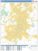 Austin Wall Map Zip Code