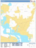 Baytown Wall Map Zip Code
