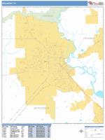 Beaumont Wall Map Zip Code