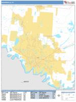 Brownsville Wall Map Zip Code