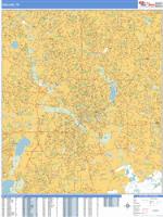 Dallas Wall Map Zip Code