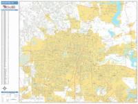 Houston Wall Map Zip Code