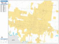 McAllen Wall Map Zip Code