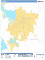 San Angelo Wall Map Zip Code