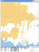 San Marcos Wall Map Zip Code