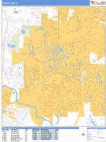 Sugar Land Wall Map Zip Code