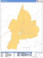 Harrisonburg Wall Map Zip Code