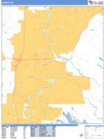 Auburn Wall Map Zip Code