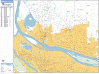 Vancouver Wall Map Zip Code