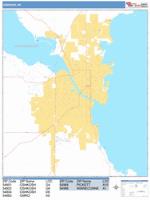 Oshkosh Wall Map Zip Code