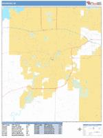 Waukesha Wall Map Zip Code
