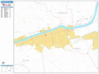 Huntington Wall Map Zip Code