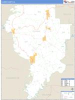 Clarke County, AL Wall Map Zip Code