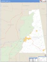Cleburne County, AL Wall Map