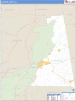 Cleburne County, AL Wall Map