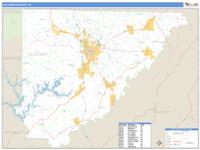 Cullman County, AL Wall Map Zip Code