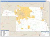 Houston County, AL Wall Map Zip Code