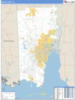 Mobile County, AL Wall Map Zip Code