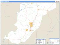 Monroe County, AL Wall Map Zip Code