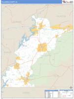 Talladega County, AL Wall Map Zip Code
