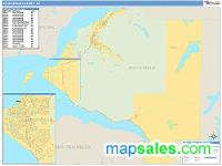 Anchorage County, AK Wall Map Zip Code