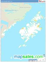 Kodiak Island County, AK Wall Map Zip Code