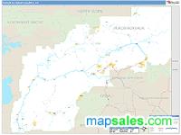 Yukon-Koyukuk County, AK Wall Map Zip Code