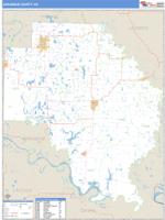 Arkansas County, AR Wall Map Zip Code