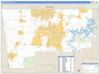 Benton County, AR Wall Map Zip Code