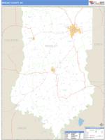 Bradley County, AR Wall Map Zip Code