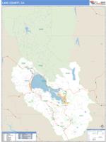 Lake County, CA Wall Map Zip Code